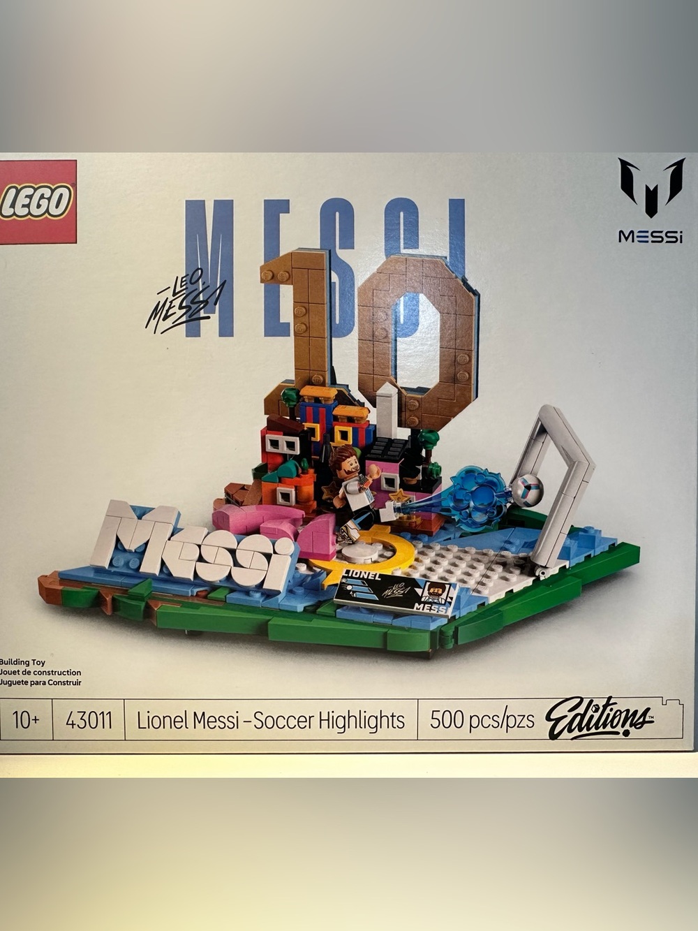 LEGO Messi Soccer Highlights Set – Blue, Green, White, Brown, Pink NEW